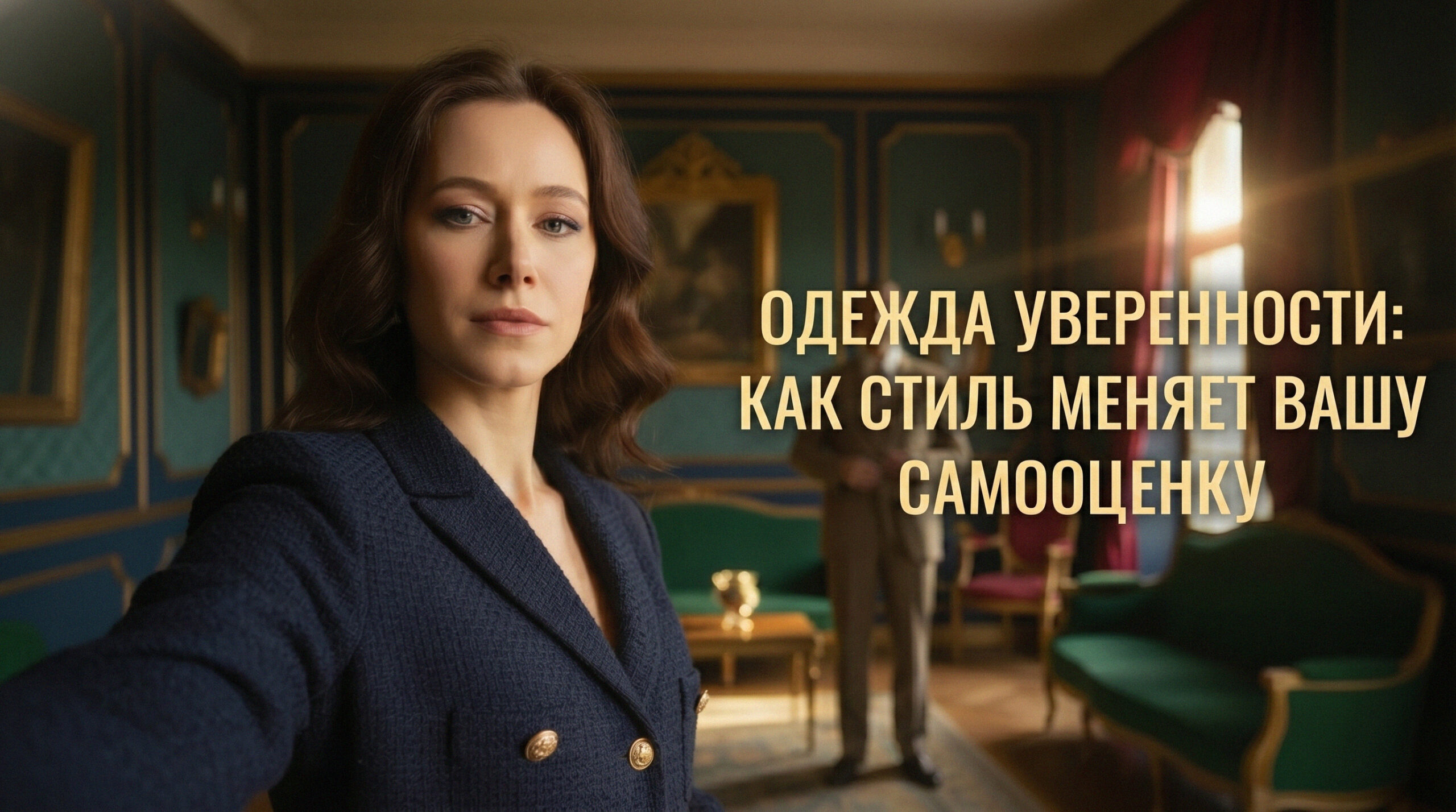 Уверенная в себе женщина в стильной одежде, символизирующая влияние стиля на самооценку